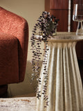 Purple artificial trailing plant in gold ribbed metal pot 66cm (British brand)