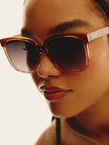 QUAY Light Brown Wide Awake Sunglass