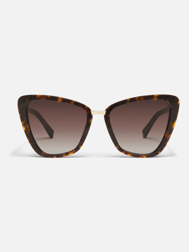 QUAY animal print oversized cat eye sunglasses (British brand)