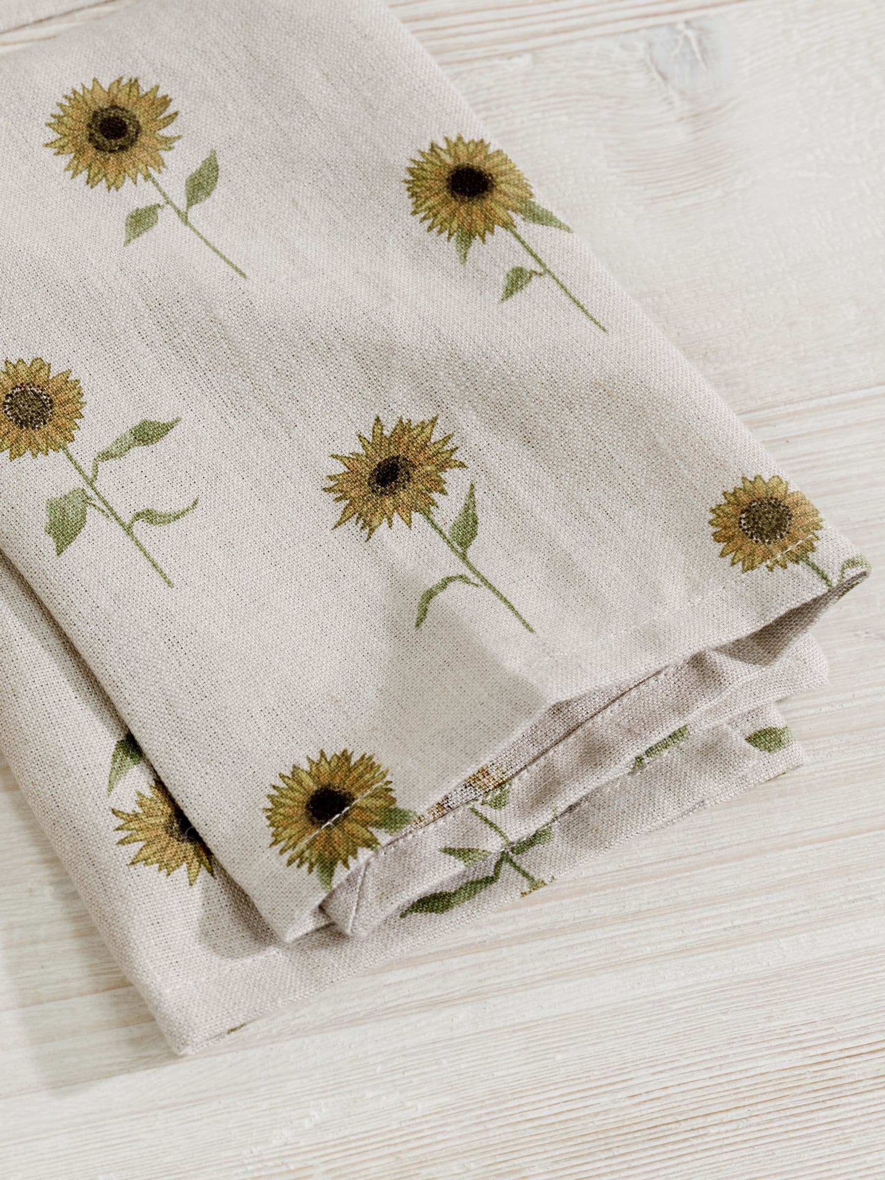 Sophie Allport sunflower linen napkins set of 4 (British brand)