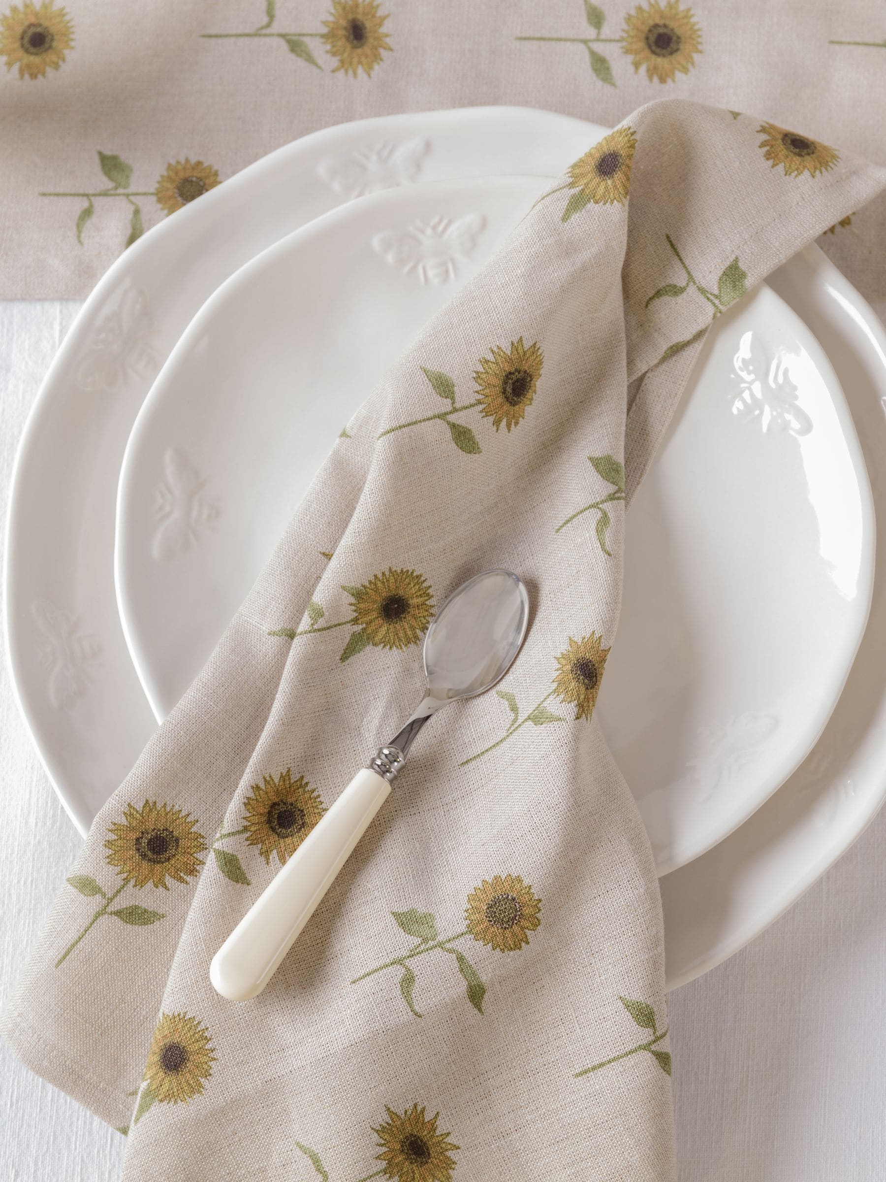 Sophie Allport sunflower linen napkins set of 4 (British brand)