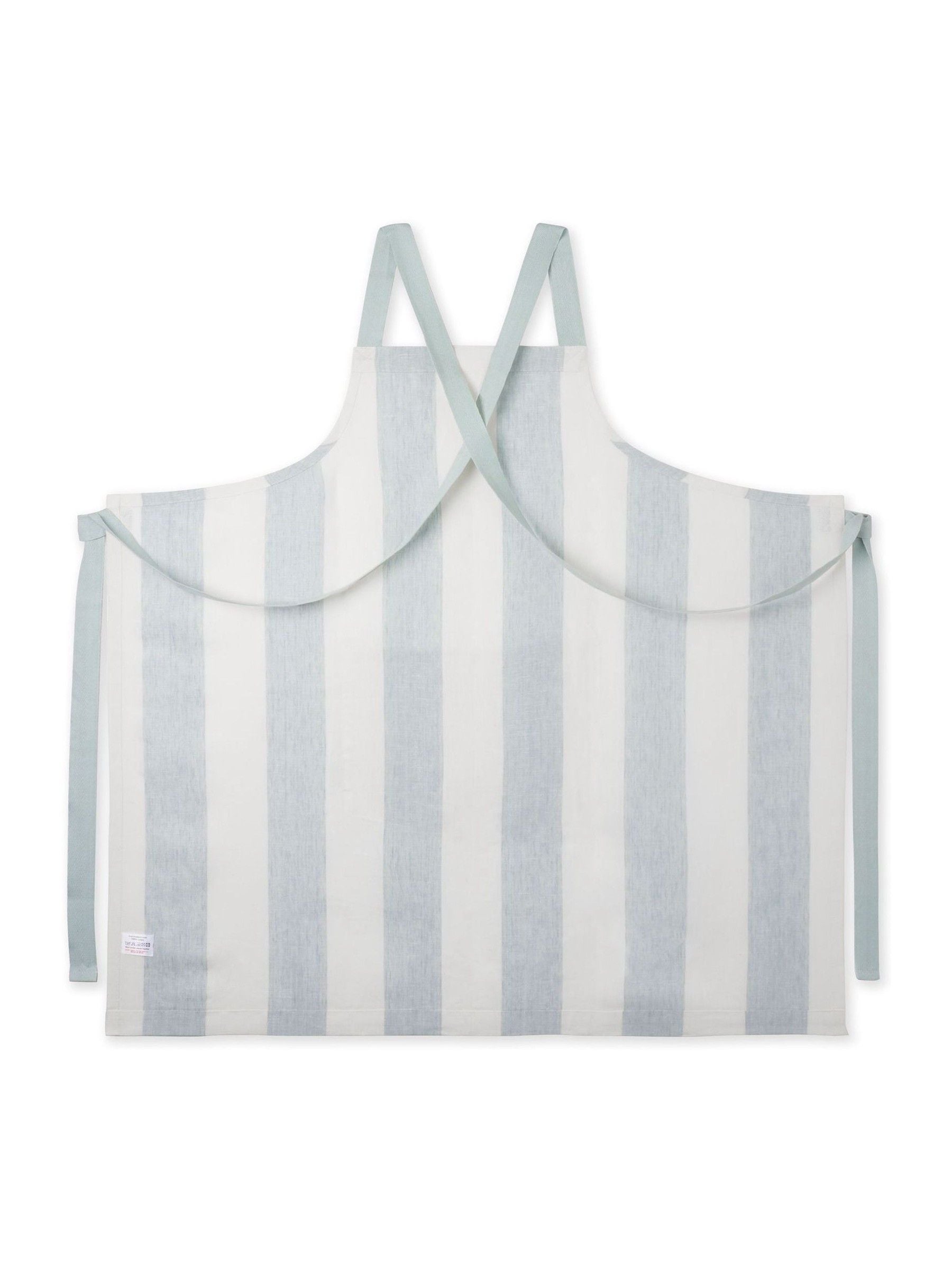 Sophie Allport teal blue linen cross back apron 87x77cm (British brand)