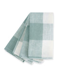 Sophie Allport light teal linen gingham fabric napkins set of 4 (British brand)