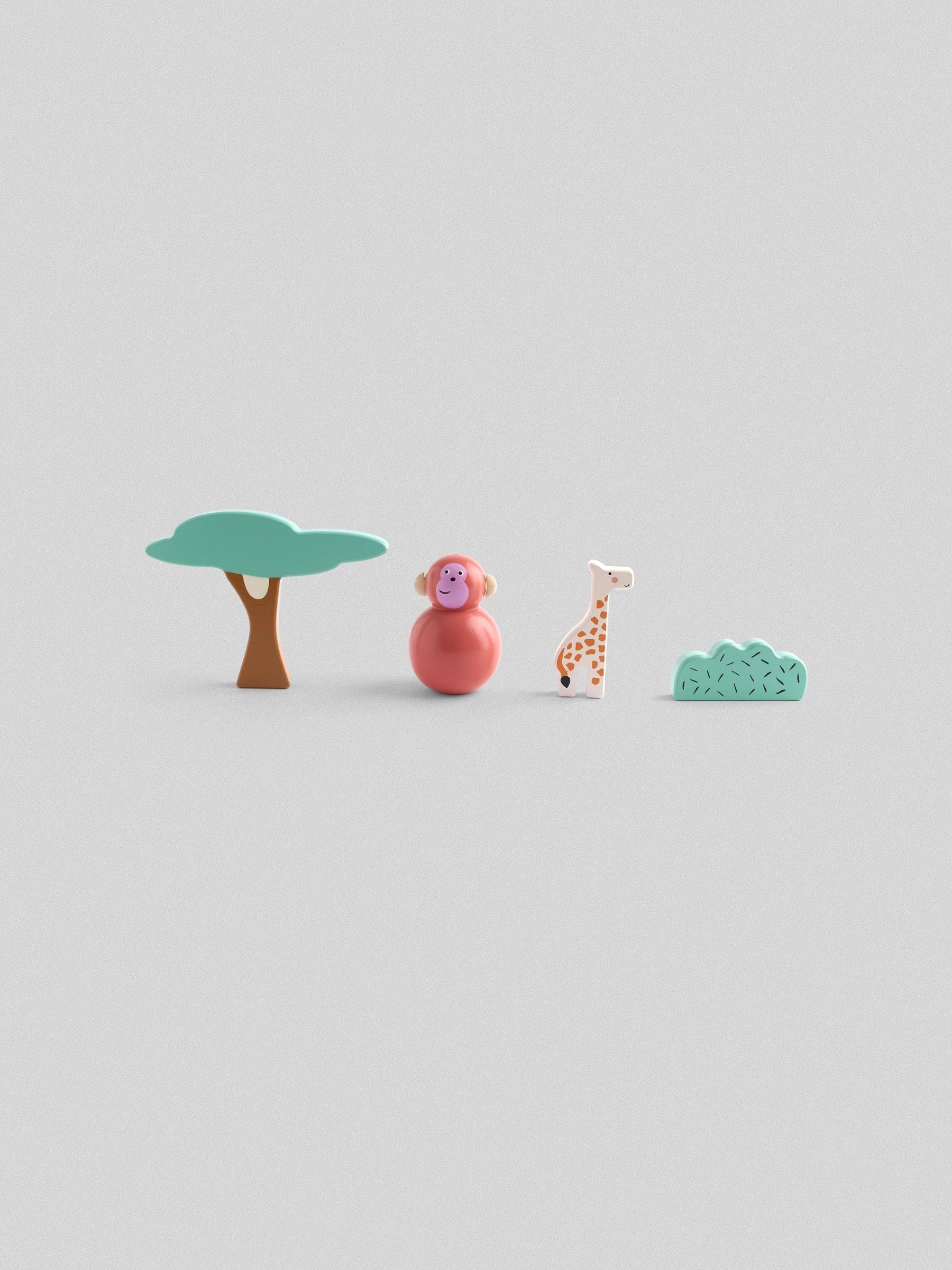 JoJo Maman Bébé wooden safari balance game, imported from the UK