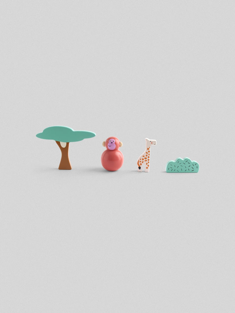 JoJo Maman Bébé wooden safari balance game, imported from the UK