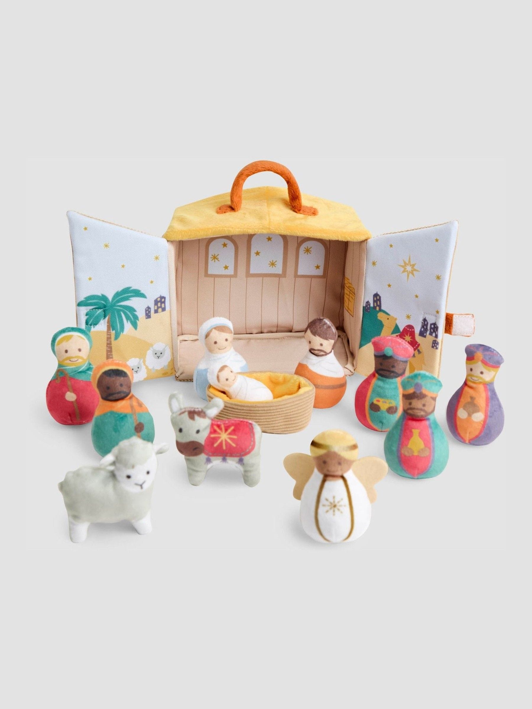 JoJo Maman Bébé soft nativity set with plush bag 17cm (British brand)