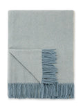 Sophie Allport duck egg herringbone wool throw - British product