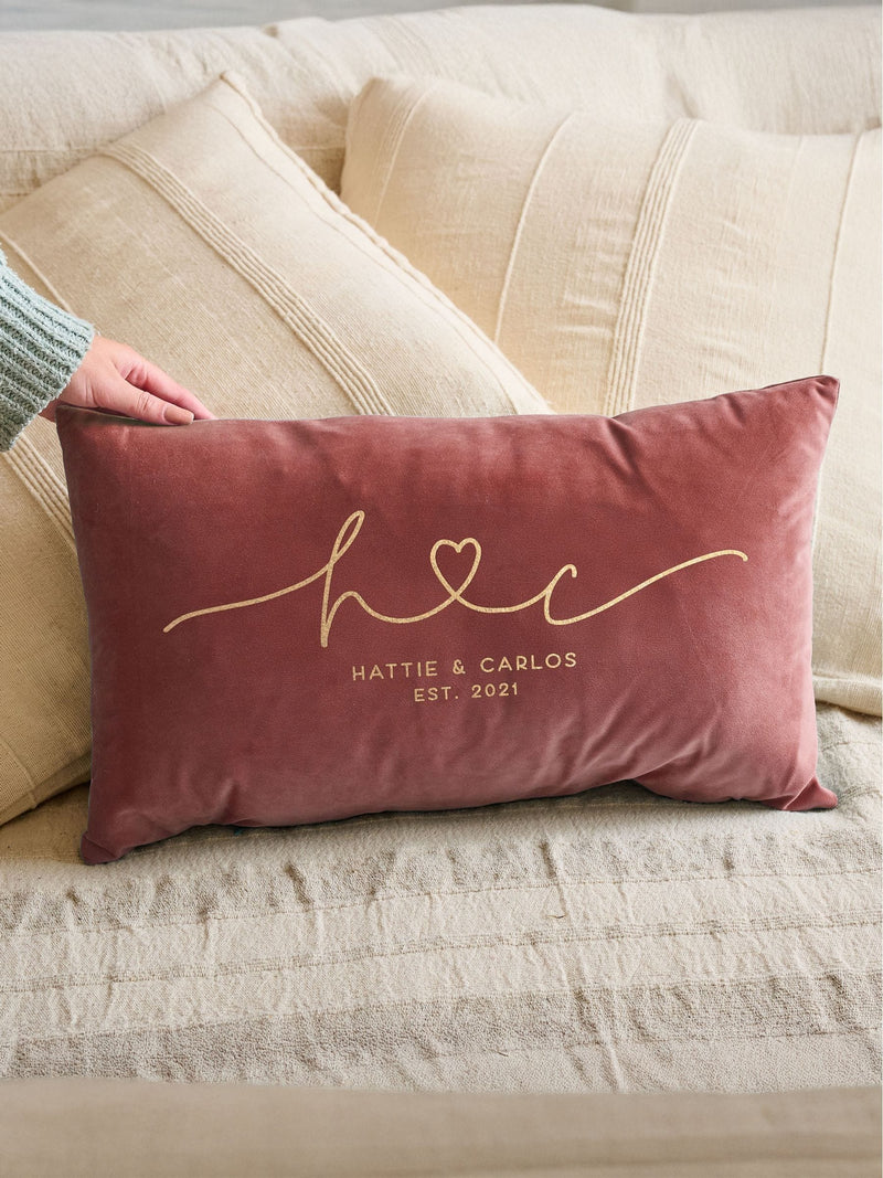 No Ordinary Gift velvet cushion 50x30 cm, imported from the UK