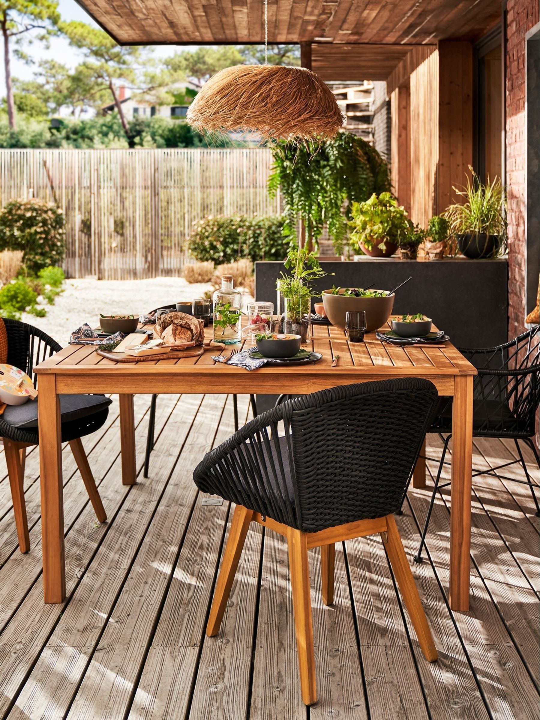La Redoute Acacia ciara square garden table (British brand)