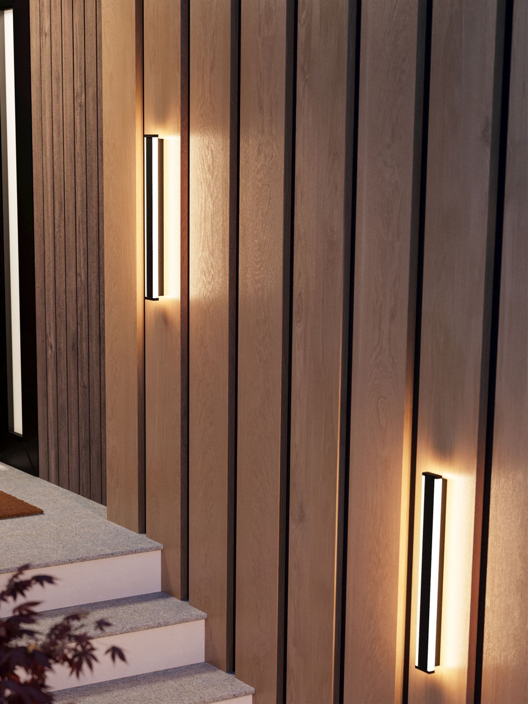 Eglo NEVIANO extended LED wall light 58cm black, UK version