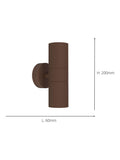 Eglo outdoor wall light rust coloured - British product