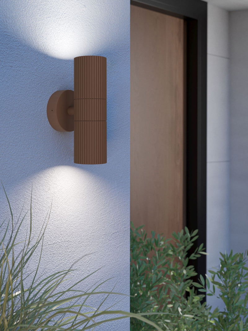 Eglo outdoor wall light rust coloured - British product