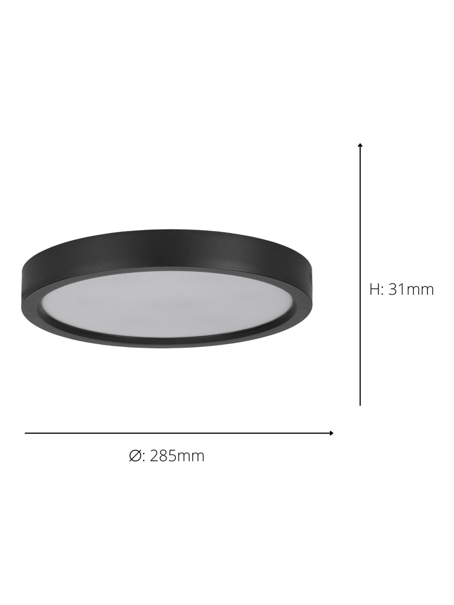 Eglo black IDUN-E LED ceiling light, imported from the UK