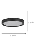 Eglo black IDUN-E LED ceiling light, imported from the UK
