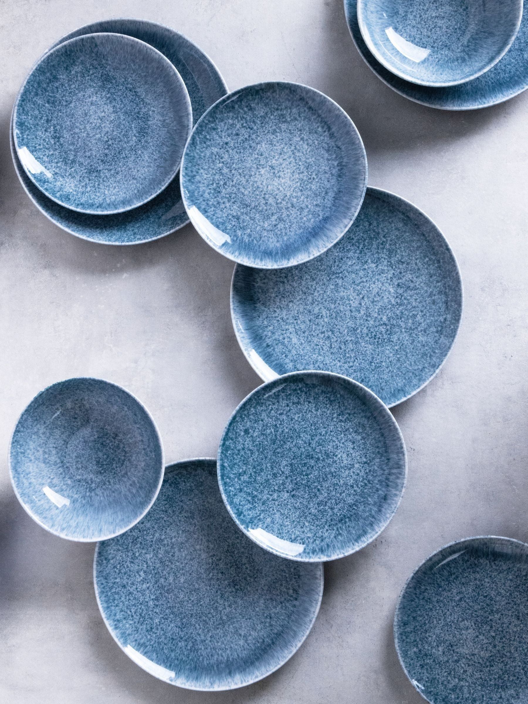 Code Maison Reactive Blue Feather dinner set 18 piece - British product