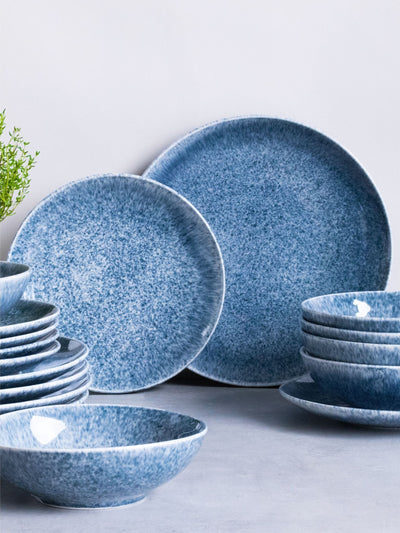 Code Maison Reactive Blue 18-teiliges Feder-Speiseteller-Set