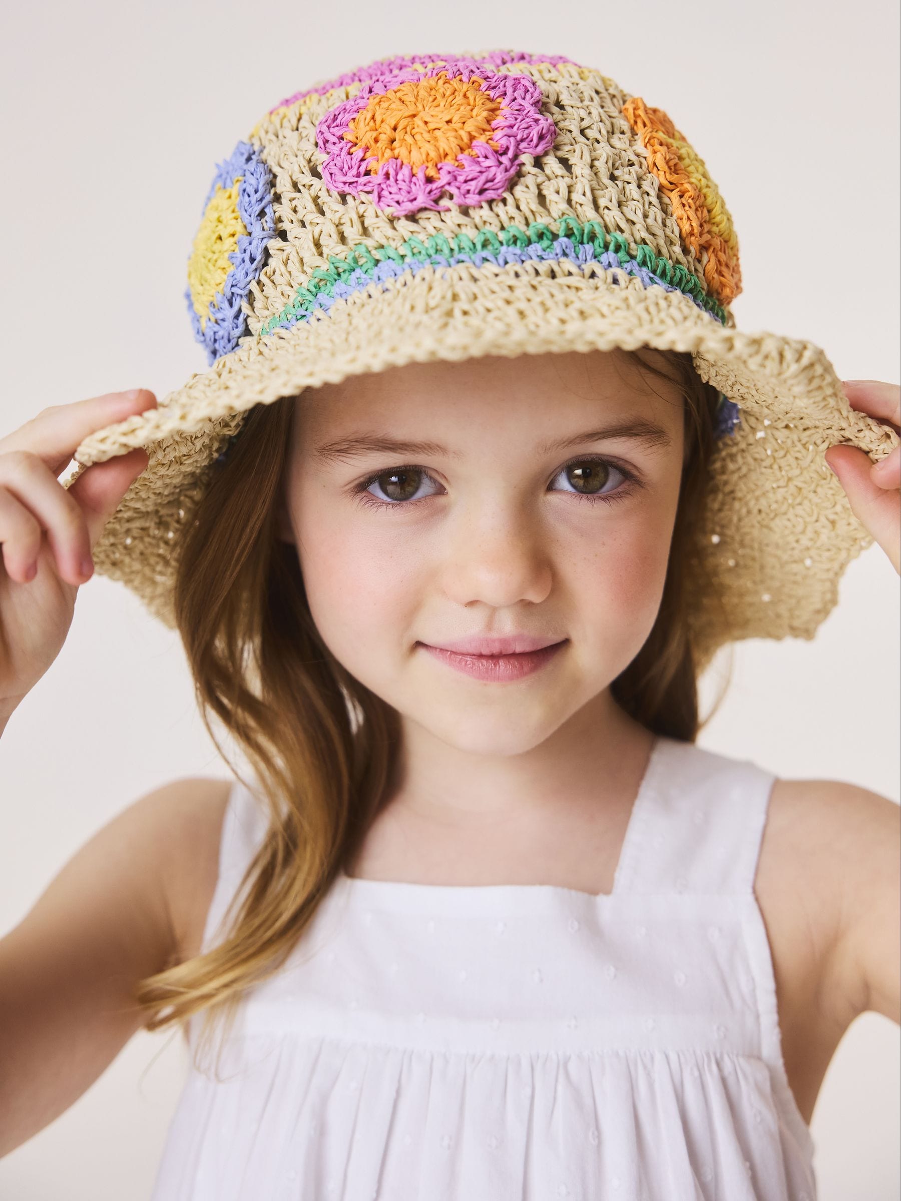 Little Bird Jools Oliver rainbow flower hat, imported from the UK