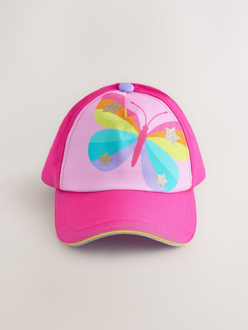 Little Bird pink butterfly baseball cap, imported from the UK