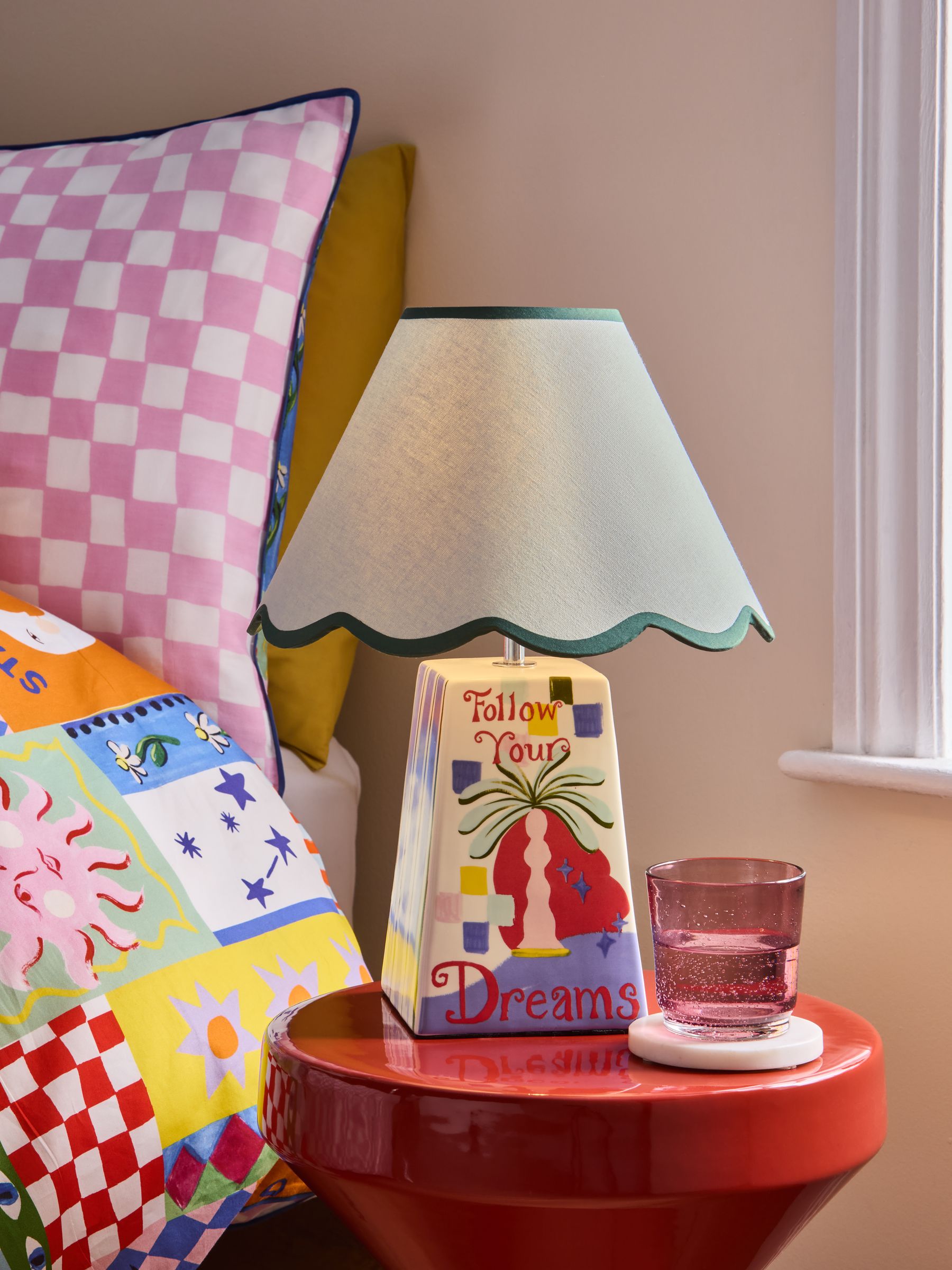 Eleanor Bowmer blue dreamer ceramic table lamp 39cm - British product
