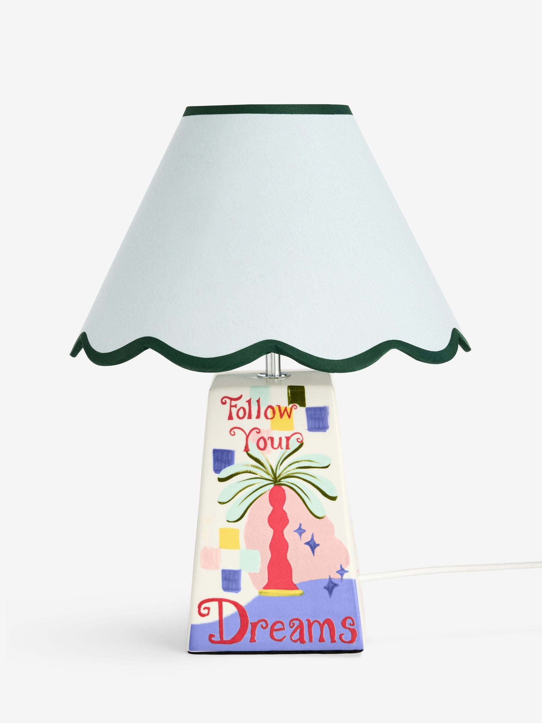 Eleanor Bowmer blue dreamer ceramic table lamp 39cm - British product