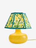 Lucy Tiffney yellow lemons swirl glass table lamp, imported from the UK