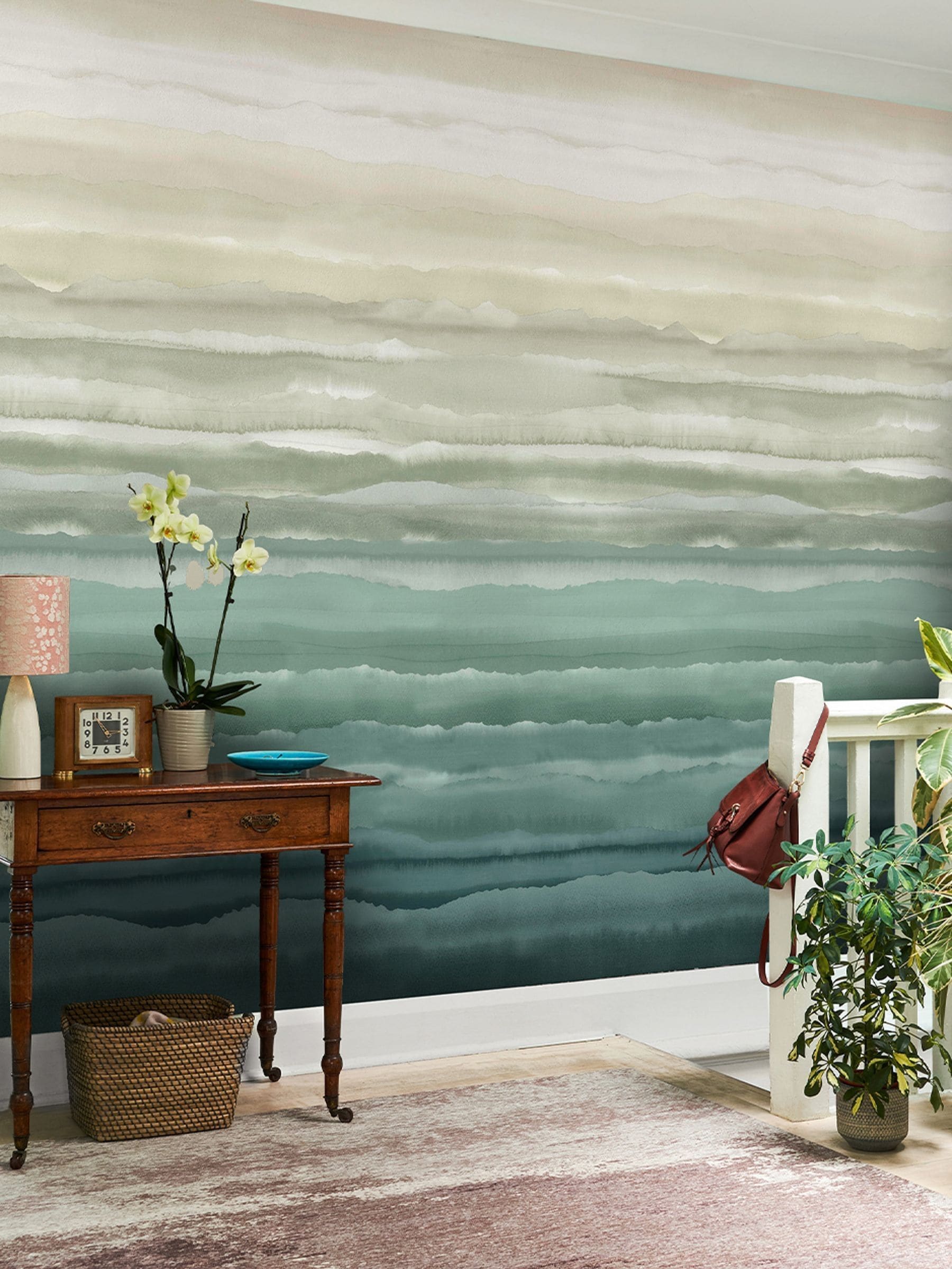 Clarissa Hulse Jade Strata Dawn mural 2.5m x 4m UK version