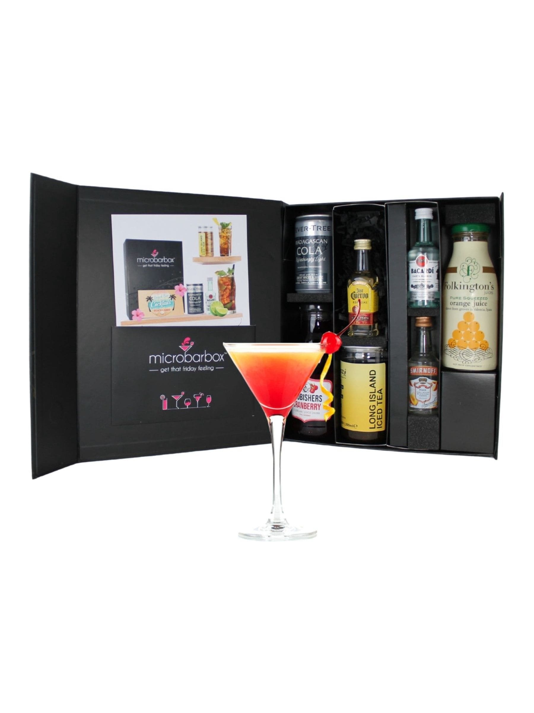 MicroBarBox Beach Bar Cocktails gift set, imported from the UK