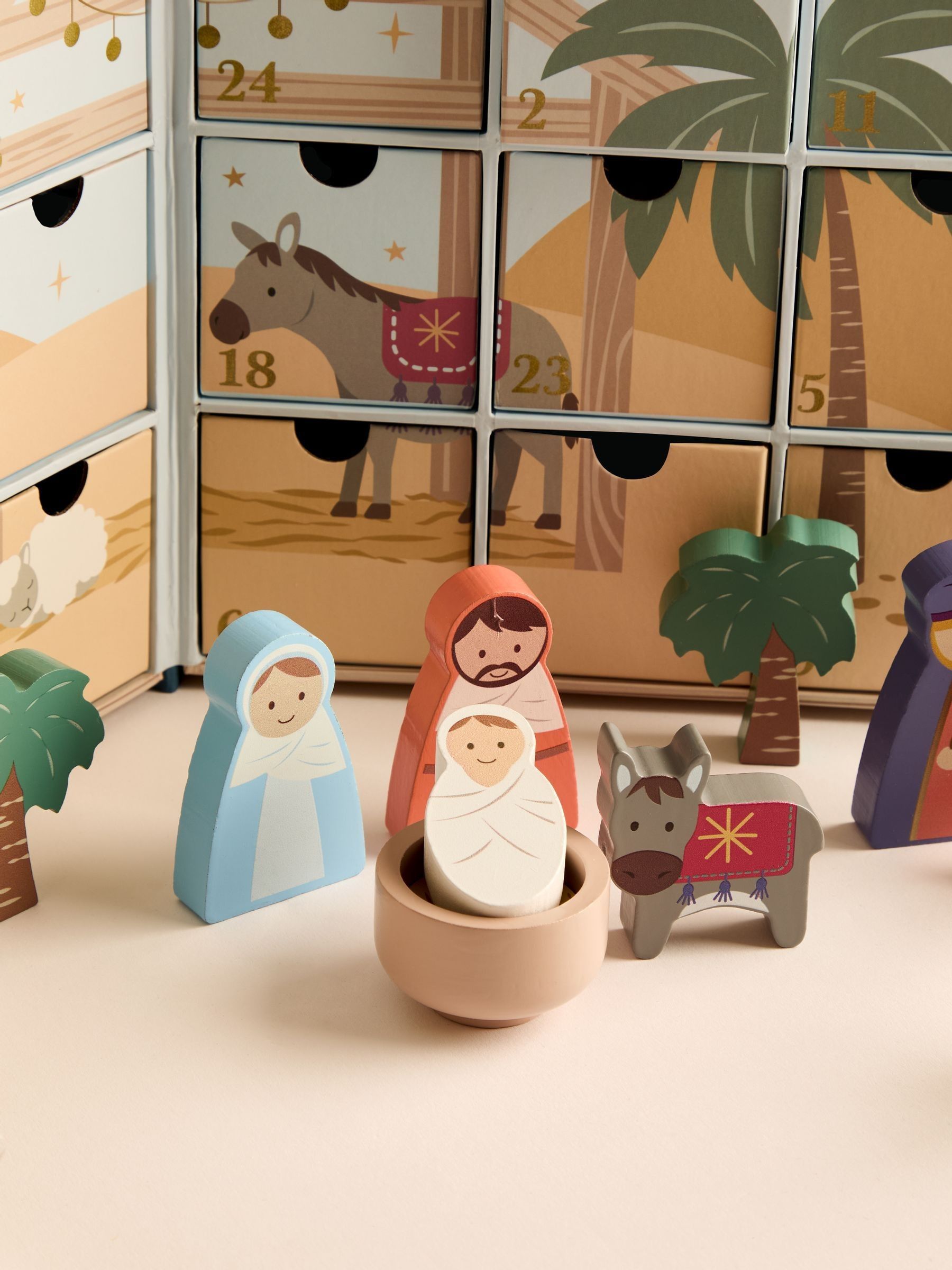 JoJo Maman Bébé nativity advent calendar, imported from the UK