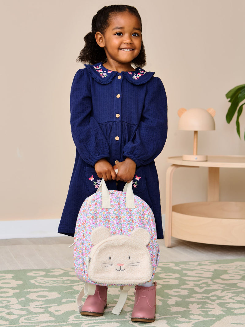 JoJo Maman Bébé floral mouse character backpack, UK version