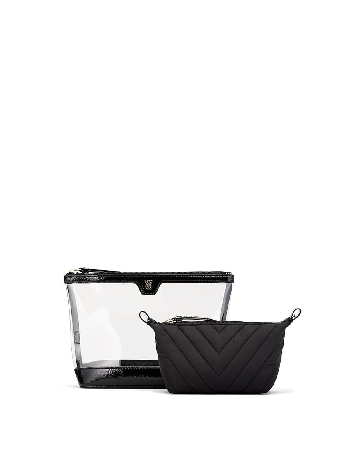 Victoria's Secret Black 2 Piece Makeup Bag