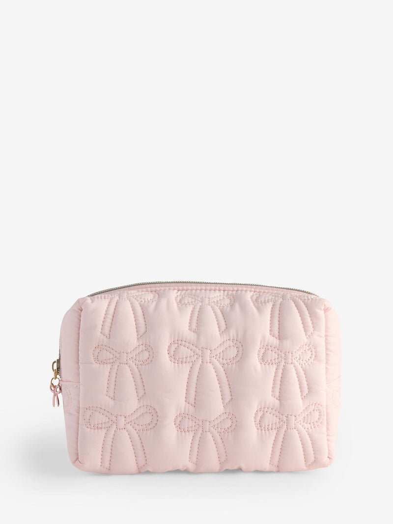 Pink make-up bag with bow design medium size (British brand)