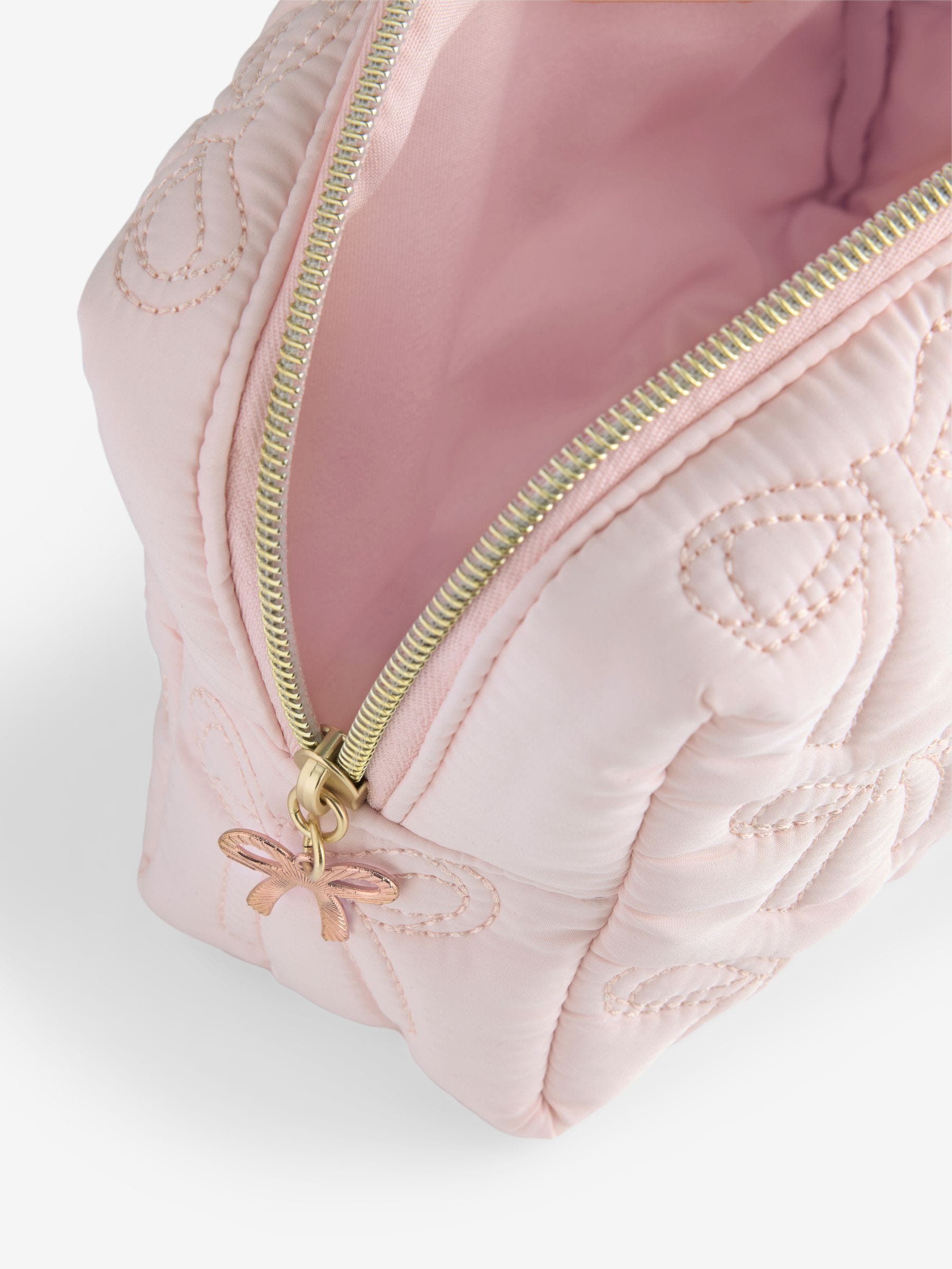 Pink make-up bag with bow design medium size (British brand)