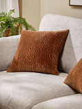 Orange 43 x 43cm Chenille Pebble Cushion