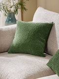 Green 43 x 43cm Chenille Pebble Cushion
