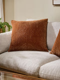 Orange 59 x 59cm Chenille Pebble Cushion