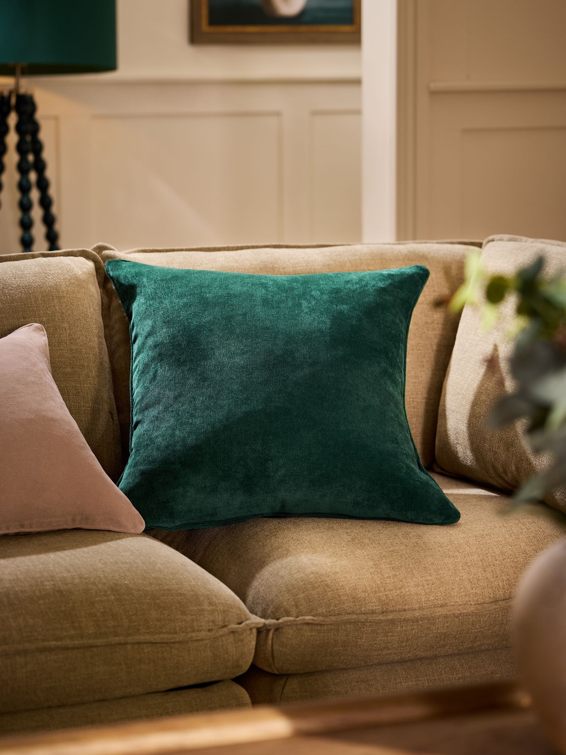 Burnt Orange 59 x 59cm Soft Velour Cushion