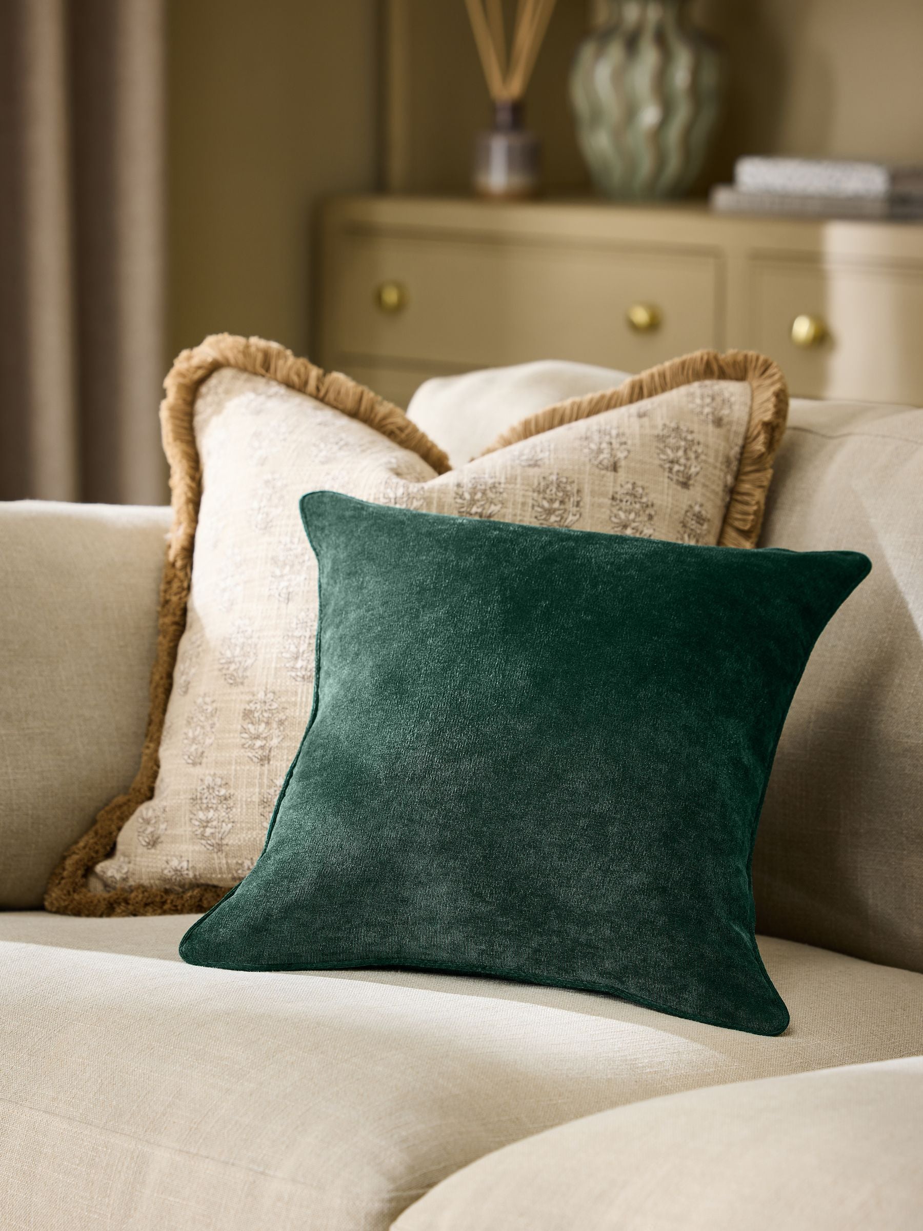 Burnt Orange 59 x 59cm Soft Velour Cushion