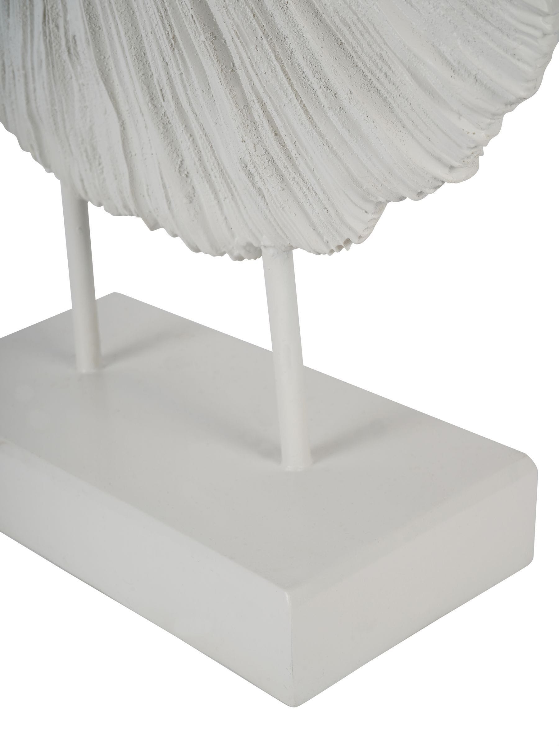 Libra Interiors white orbis textured sculpture on stand 58cm, UK version
