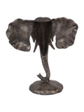 Libra Interiors grey cast aluminium elephant sculpture, UK version