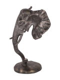 Libra Interiors grey cast aluminium elephant sculpture, UK version
