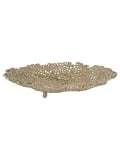 Libra Interiors Gold Miel cast aluminium decorative platter 38cm diameter, UK version