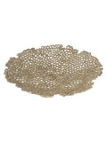 Libra Interiors Gold Miel cast aluminium decorative platter 38cm diameter, UK version
