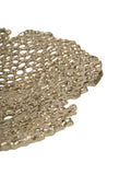 Libra Interiors Gold Miel cast aluminium decorative platter 38cm diameter, UK version