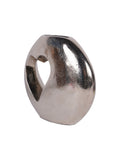 Libra Interiors Silver Esme Heart Cast Aluminium Vase 24cm, UK version