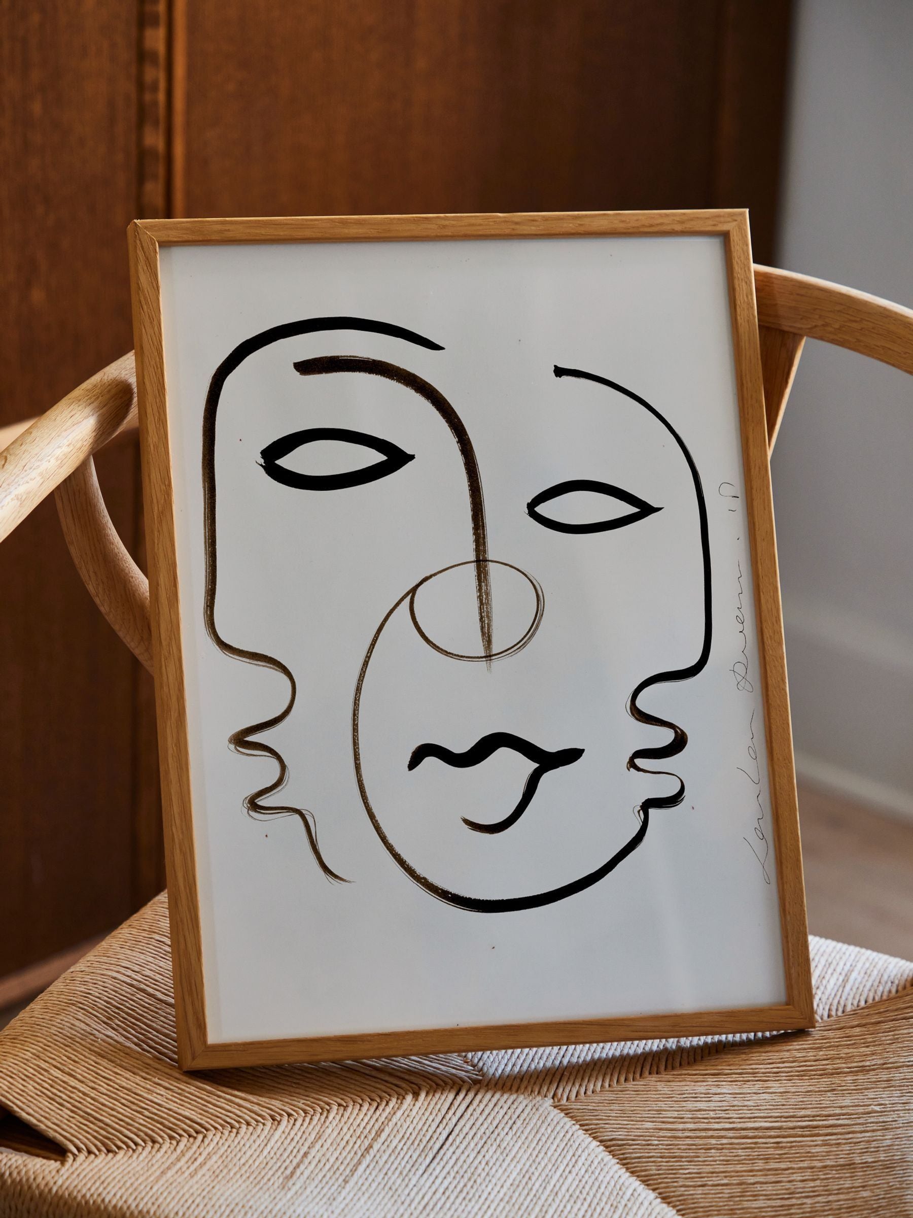 Paper Collective Beige Black We Are One wall art, imported from the UK