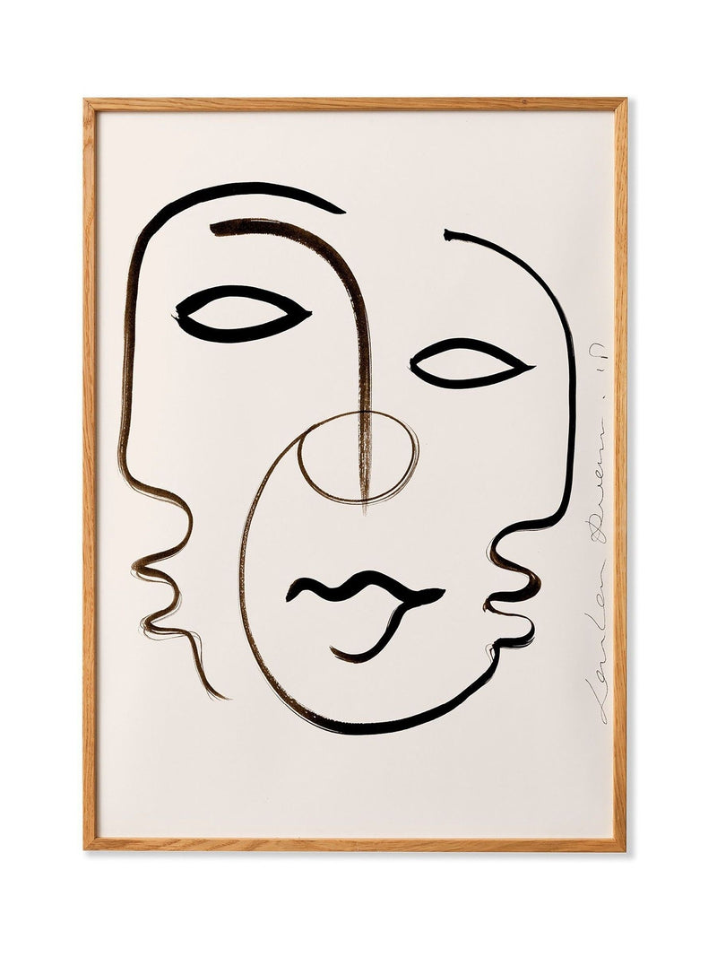 Paper Collective Beige Black We Are One wall art, imported from the UK