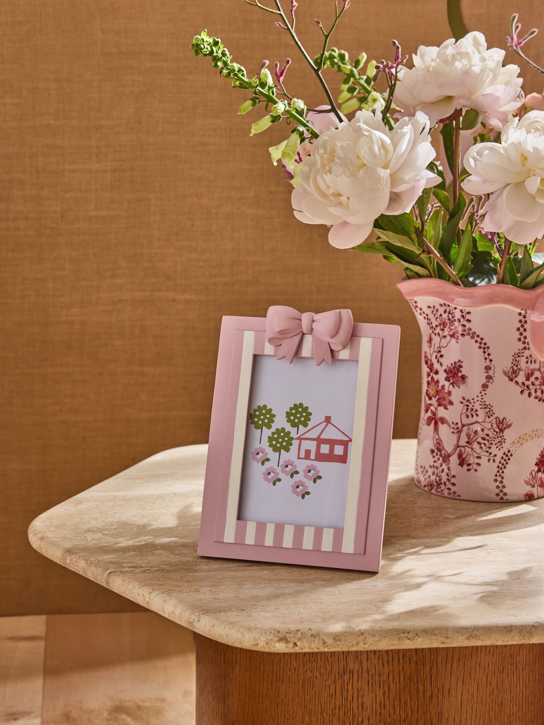 Cath Kidston pink bow photo frame 6x4, UK version