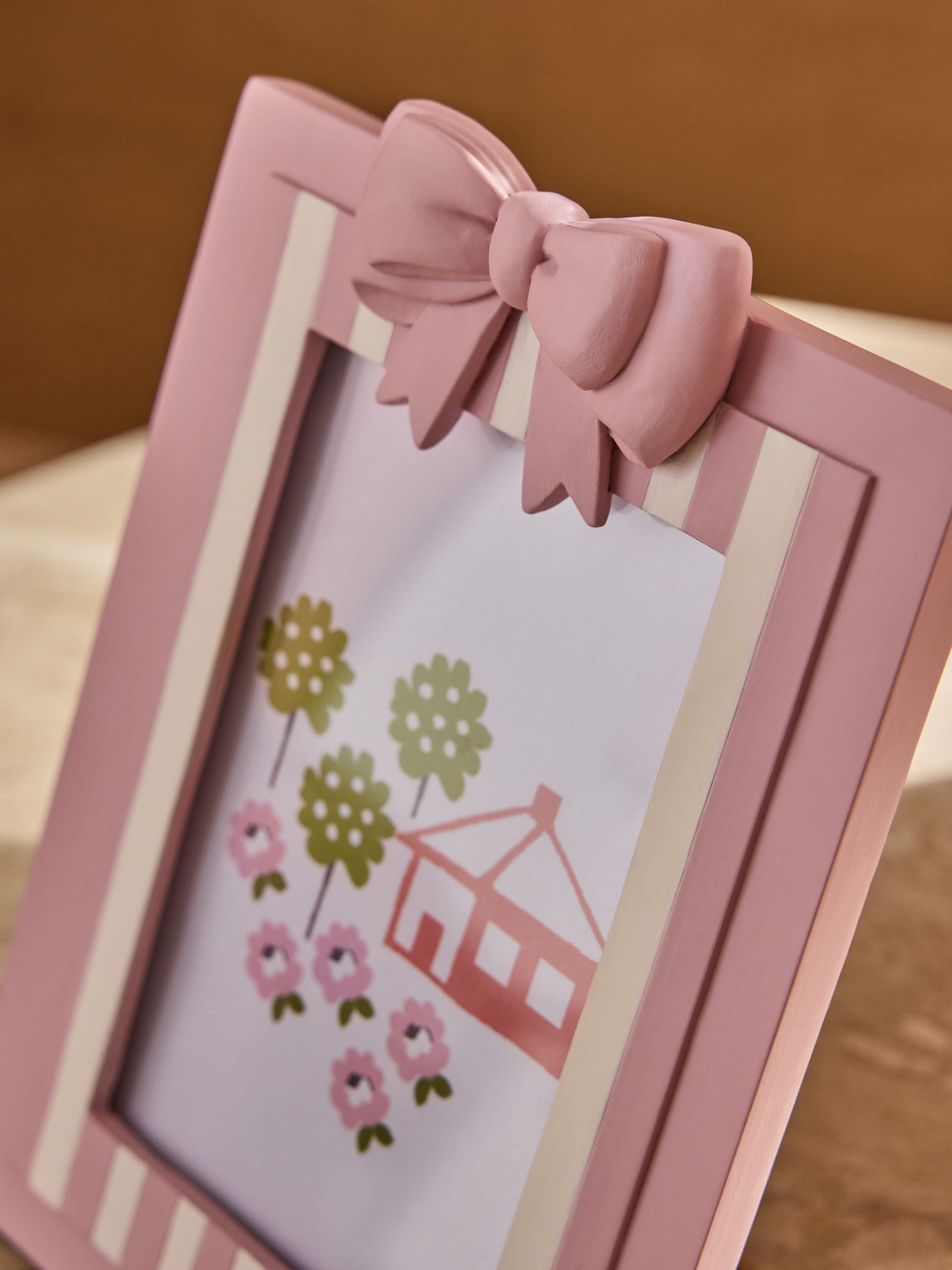 Cath Kidston pink bow photo frame 6x4, UK version