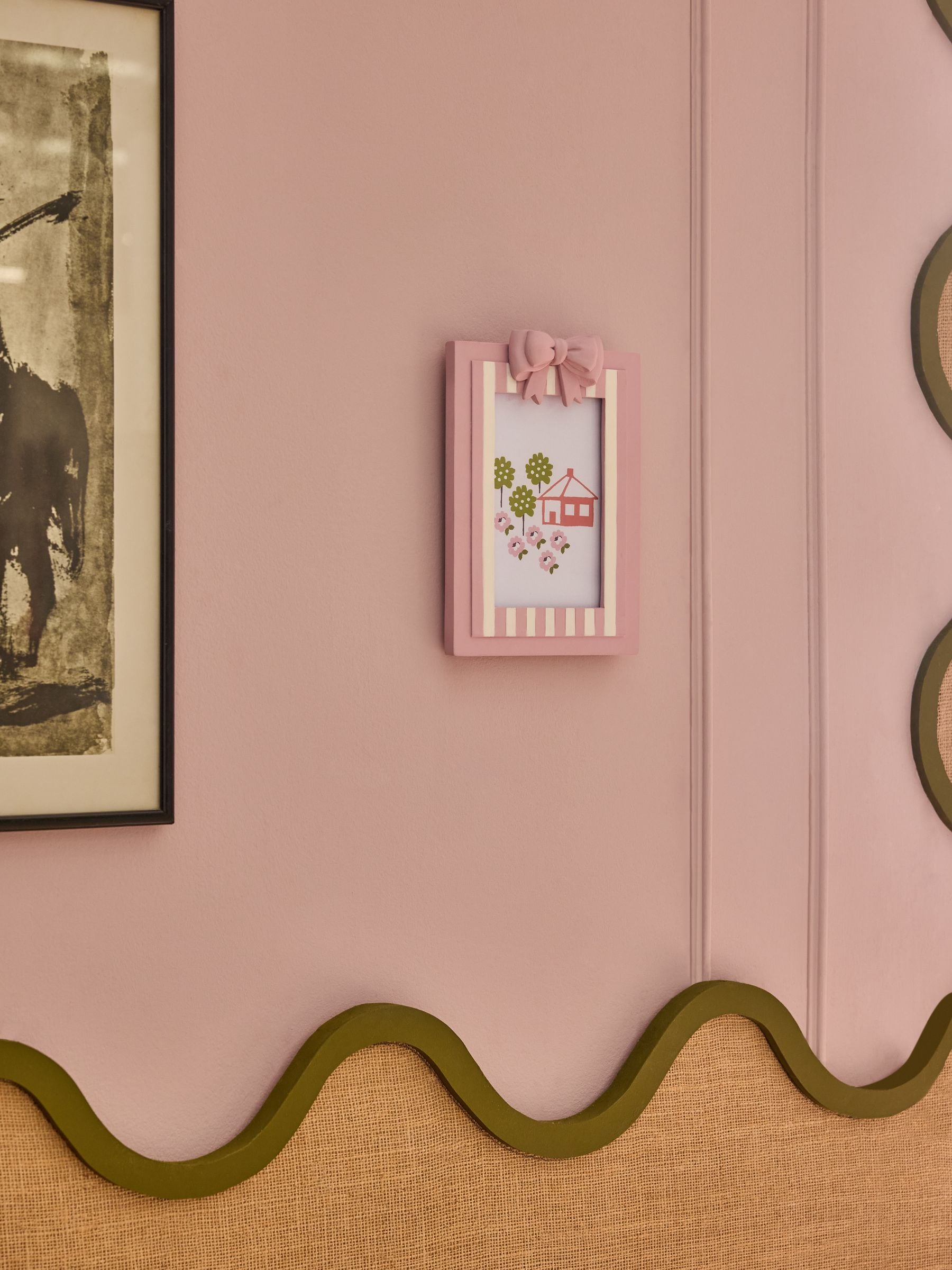 Cath Kidston pink bow photo frame 6x4, UK version