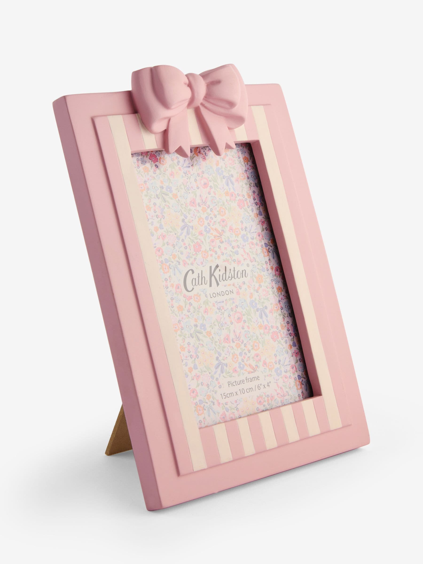 Cath Kidston pink bow photo frame 6x4, UK version